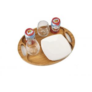 China Oval Shape High Quality Bamboo wood serving tray with handles bamboo serving tray supplier