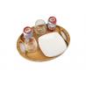 Oval Shape High Quality Bamboo wood serving tray with handles bamboo serving