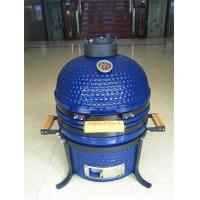 China Glazed Finish Blue SGS 15 Inch Kamado Ceramic Grill on sale