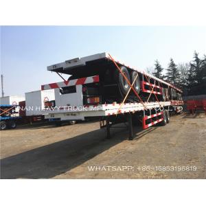 China 20 40 48 60Ft Flatbed Truck Trailers Extendable Container Chassis Semi Trailer 60 ton supplier