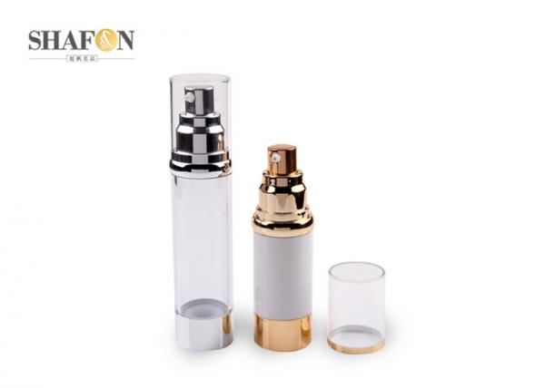 PMMA Material Airless Cosmetic Bottles For Toning Water 34mm Diameter