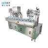 China Line Type Automatic Skin Care Cream Bottle Jar Filling And Capping Machine With Servo Capping System For Cream Jar Cosmetic Packing wholesale
