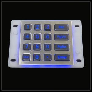 Waterproof Metal Backlit Numeric Keypad Light Transmitting LED Light Emitting Keypad