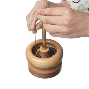 China Wooden Manual Bead Spinner For DIY Jewelry Making Tools Spinner Holder supplier