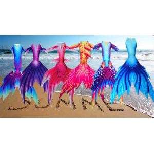 China Girls / Women Bikini Free Surfing Mermaid Tail Baby Costume / Kids Swimwear supplier