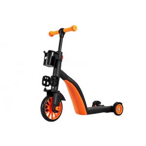 Multi Function Kids Outdoor Entertainment PP Orange 3 Wheel Scooter