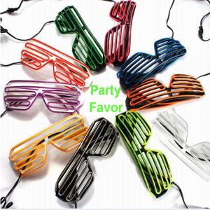 wholesale party favor glow el wire shutter shade glasses