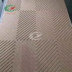 V Groove Cutting Felt Wall Panels Stable PET Material Practical