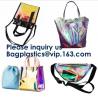 Women Clear Transparent Rainbow Hologram Cosmetic Makeup Travel Wash Clutch Bag