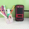 女の子のための立場とのサムスン ギャラクシーs3 i9300のための赤く真新しいPC/TPUのかわいい箱