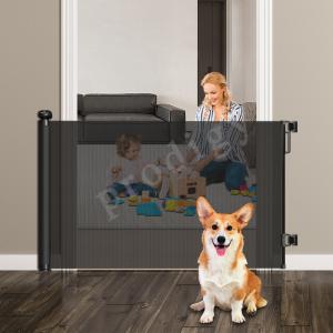 Custom Logo Mesh Retractable Safety Door Gate Folding Baby Safety Gate For Stair
