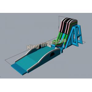 China 38m Long Green PVC Customized Sky Flying Giant Inflatable Water Slides For Event supplier