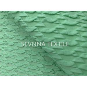 Mint Green Texture Poly Yarn Recycled Swimwear Fabric Repreve Spandex