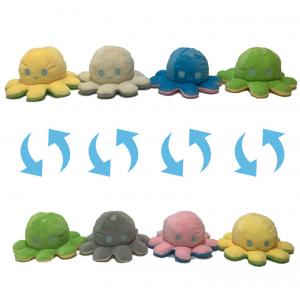 China 3.94IN 10CM Educational Plush Toys Mood Changing Reversible Octopus Plush Toy supplier