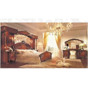Luxury Villa/European Antique Bedroom Furniture,Wood Bed,Dressing with Mirror,VS-003