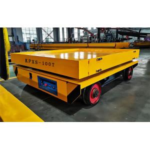 China Hydraulic Lifting 50T Electric Transfer Cart With Emergency Stop Button supplier