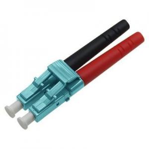 LC OM3 3.0mm DX Multimode Fiber Connector With Black And Red Boot