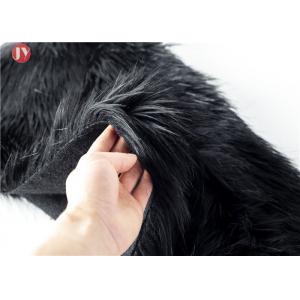 silk black acrylic plush knitted fake fur fabric for garments