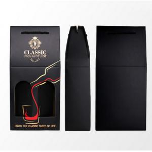 China Double Pack Wine Box High-end Creative Hand Gift Wine Box Corrugated Wine Cart Custom wholesale