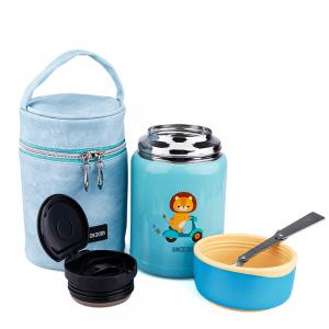 2020 New custom heated lunch box with cutlery,  metal thermal insulated lunch box stainless steel for kids with bag