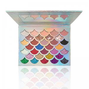 China Mermaid Shell Shape Eye Makeup Eyeshadow High Pigmented Glitter Type 32 Colors supplier