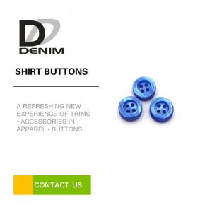 China Resin Colorful Dress Shirt Buttons 4 Holes ing Buttons Accessories Bule Plastic Bulk Buttons supplier