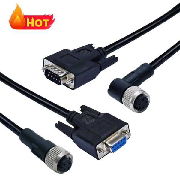 M12 to D-Sub Waterproof Connector IP68 DB9 DB15 DB25 DB37