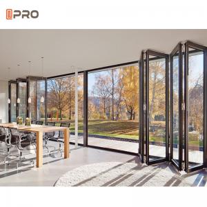 Modern House Frameless Black T5 Aluminum Folding Doors