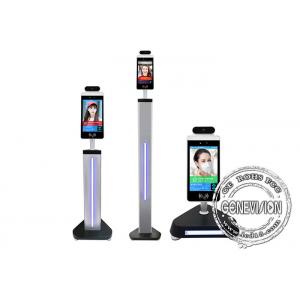 China Hospital Smart Pass Access Control System Facial Recognition Thermometer 1000ml Sanitizer Dispenser Capacity supplier