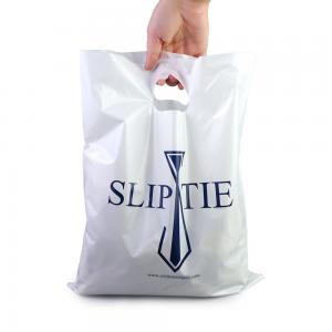 China Plastic Handle Packaging Bag Die Cut Bag Shopping Bag With Own Logo supplier