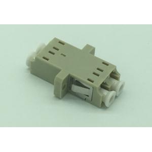 China LC fiber opitc adapter duplex multimode beige with window wholesale