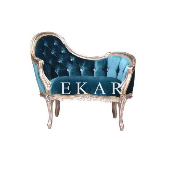 Luxury Bedroom Furniture Fabric Velvet Elegant Wood Frame Chaise Lounge Sofa