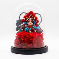 China Chinese Peking Opera Artificial Glass Rose Decoration Chinese Traditional Style on sale