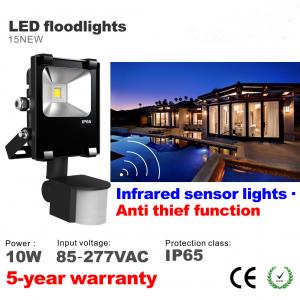 China 10W LED Floodlight with infrared motion sensor LED Flood light Outdoor Waterproof lamp supplier