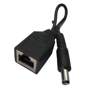 China Custom Black RJ45 Extension Cable DC plug For RJ45 Female Adapter supplier