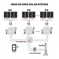 China Solar Power Generation Solar Energy 10KW PV Roof Mounting Micro Inverter WiFi On Grid Solar Power System on sale