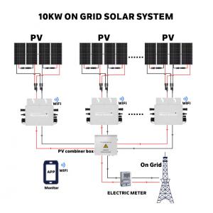 Solar Power Generation Solar Energy 10KW PV Roof Mounting Micro Inverter WiFi On Grid Solar Power System