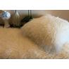 China Mongolian lambskin Throw White Pillow Genuine Sheepskin with natural curls wholesale
