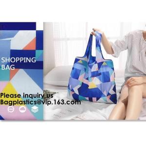 China Xlarge Handle Bags Reusable Washable Foldable Folding Reusable Shopping Bags, Groceries With Zipper Carrier supplier