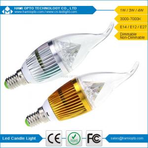 China E14, E27, E12 4W 2800K - 6500K Dimmable Led Candle Light Bulbs AC220V supplier