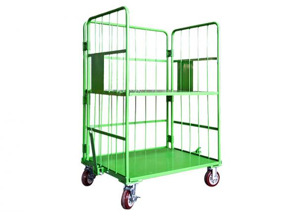 Nestable Demountable Roll Pallets For Hospital Logistics - pallet-cage