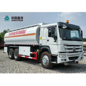 China HOWO EURO 2 336 Fuel Tank Truck , Oil Tanker Truck 25CBM 20 Tons Payload supplier