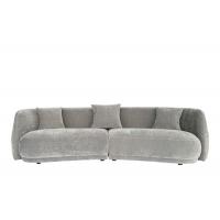 China Wooden Legs Sectional Fabric Couch Webbing Frame Gray Fabric Sofa Set on sale
