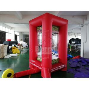 China PVC Inflatable Cube Cash Money Catching Grab Machine Booth For Advertising supplier