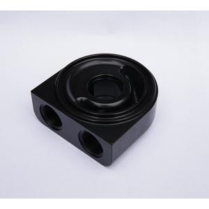China Custom Black Aluminum Alloy CNC Machined Parts +/- 0.005MM Tolerance For USB Chips Cover supplier