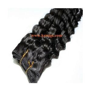 China AAAAA 100% High quality Indian human hair extension Deep Wave hair,100g/pc supplier