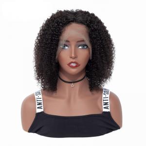 China 150% Density Lace Front Human Hair Wigs / Indian Remy Human Hair Kinky Curly Front Lace Wig supplier