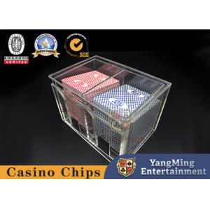 Acrylic Poker Card Waste Box Fully Transparent Baccarat Poker Table Game Table Card Box