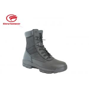 China Stitching S1 / S1P Standard Leather Military Boots , Black Desert Tactical Boots For Men supplier