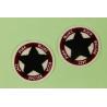 Towel Embroidery Applique Patch Circle With Black Five Pointed Star For Kids